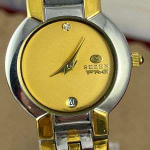 Sezen by PRG 2 Tone Gold and Silver Date Watch